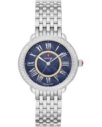 Michele - Serein Mid Diamond Bracelet Watch - Lyst