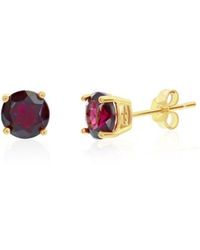 Donatello Gian - Sterling Created Garnet Stud Earrings - Lyst