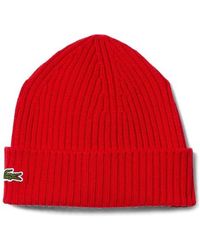 Lacoste - Wool Cuff Beanie - Lyst