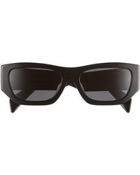 Prada - 55mm Rectangular Sunglasses - Lyst