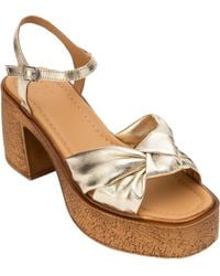 Forever & Always Shoes - Tily Platform Wedge Leather Sandal - Lyst