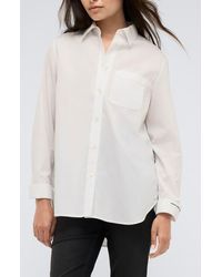 Kenneth Cole - Oversize Long Sleeve Button-Up Shirt - Lyst