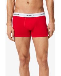 Lacoste - Core Essentials Assorted 3-Pack Stretch Cotton Boxer Briefs - Lyst
