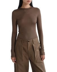 Agolde - Delphi Slim Ribbed Tee - Lyst