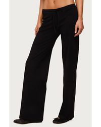 Edikted - Claudia Stretch Cotton Straight Leg Drawstring Pants - Lyst