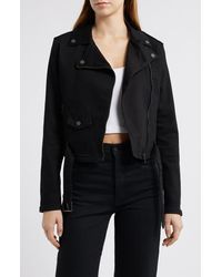 Hidden Jeans - Denim Biker Jacket - Lyst