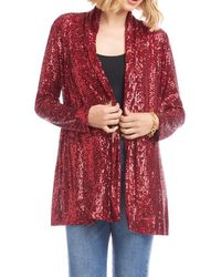 Karen Kane - Sequin Open Front Jacket - Lyst