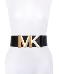 MICHAEL Michael Kors Pave Logo Chain Belt in Metallic