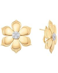 Sara Weinstock - Lierre Diamond Flower Stud Earrings - Lyst