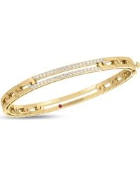 Roberto Coin - Navarra Diamond Pavé Extended Link Bangle Bracelet - Lyst