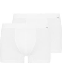 Hanro - Cotton Essentials 2-Pack Cotton Boxer Briefs With Covered Waistband - Lyst
