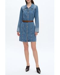 Bayeas - Long Sleeve Denim Shirtdress - Lyst