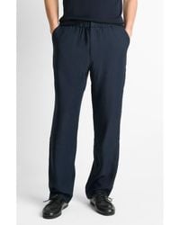 Vince - Louie Flat Front Stretch Viscose & Linen Pants - Lyst