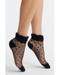 Stems - Pippa Ruffle Dot Quarter Socks - Lyst