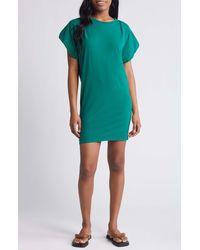Nation Ltd - Layne Crewneck Pima Cotton Blend T-shirt Minidress - Lyst