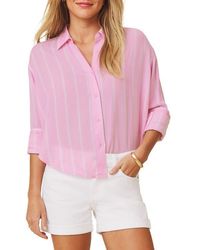 Splendid - Jaylei Stripe Modal Button-Up Top - Lyst