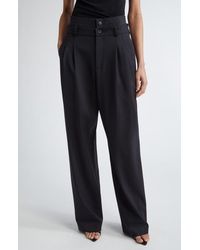Monse - Layered Waist Stretch Wool Pants - Lyst