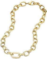 Jane Basch - Pavé Crystal Oval Link Necklace - Lyst