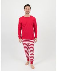 Leveret - Cotton Striped Matching Family Holiday Pajamas - Lyst