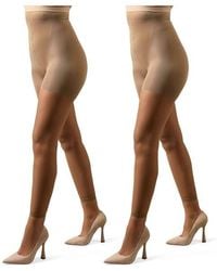 Memoi - 2-Pack High Waist Super Footless Shaper Tights - Lyst