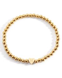 Mint & Lily - Beaded With Heart Initial Bracelet - Lyst