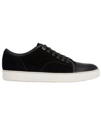 Lanvin - Dbb1 Leather And Suede Sneakers - Lyst