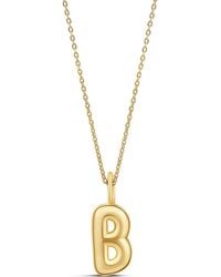 SHYMI - Bubble Letter Initial Charm Necklace - Lyst