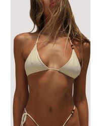 Stone Fox - Tropez Bead Triangle Bikini Top - Lyst