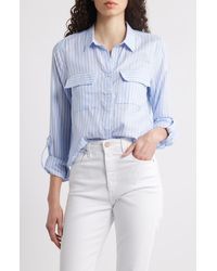 Beach Lunch Lounge - Fallon Crop Button-Up Shirt - Lyst