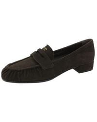 Prada - Ruched Penny Loafer - Lyst