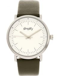 Simplify - The 6200 Leather-Strap Watch - Lyst