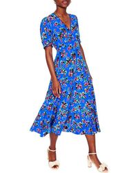 chinese dress ladies Bella Puff Sleeve Maxi Dress-Multi, Blossom Cascade