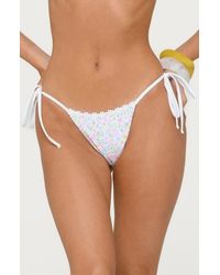 Edikted - Catey Floral Side Tie Bikini Bottoms - Lyst