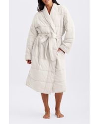 Papinelle - Cuddle Puffa Quilted Cotton Midi Robe - Lyst
