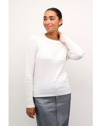 Kaffe - Kasilla Cable Knit Regular Fit Pullover - Lyst