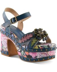 Spring Step - Deckedout Ankle Strap Platform Sandal - Lyst