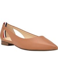 Tommy Hilfiger - Velahi Faux Leather Slip On Ballet Flats - Lyst