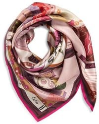 Echo - Bookworm Silk Square Scarf - Lyst
