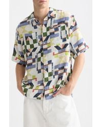 Scotch & Soda - Relaxed Fit Print Short Sleeve Button-Up Shirt - Lyst