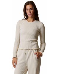 LEISURE LAB - Cotton Rib Long Sleeve - Lyst