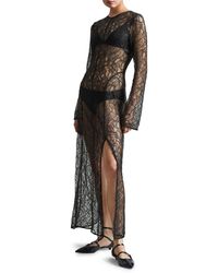 & Other Stories - & Sheer Long Sleeve Lace Midi Dress - Lyst