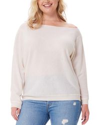 Minnie Rose - One-shoulder Cotton & Cashmere Sweater - Lyst