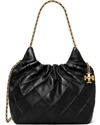 Tory Burch - Mini Fleming Quilted Leather Hobo Bag - Lyst