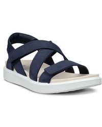 Ecco - Soft Cross Strap Sandal - Lyst