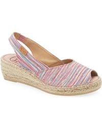 Toni Pons - Beri Slingback Espadrille Peep Toe Platform Wedge Sandal - Lyst