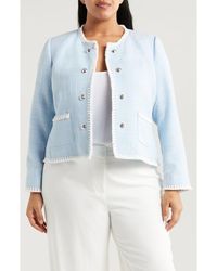 Tahari - Bouclé Crop Jacket - Lyst