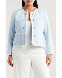 Tahari - Bouclé Crop Jacket - Lyst