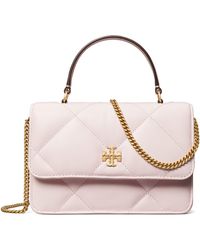 Tory Burch - Mini Kira Diamond Quilted Leather Top Handle Bag - Lyst