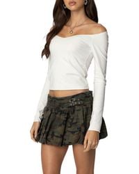 Edikted - Nattie Off The Shoulder Long Sleeve Top - Lyst