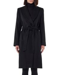 Sofiacashmere - Pickstitch Cashmere Wrap Coat - Lyst